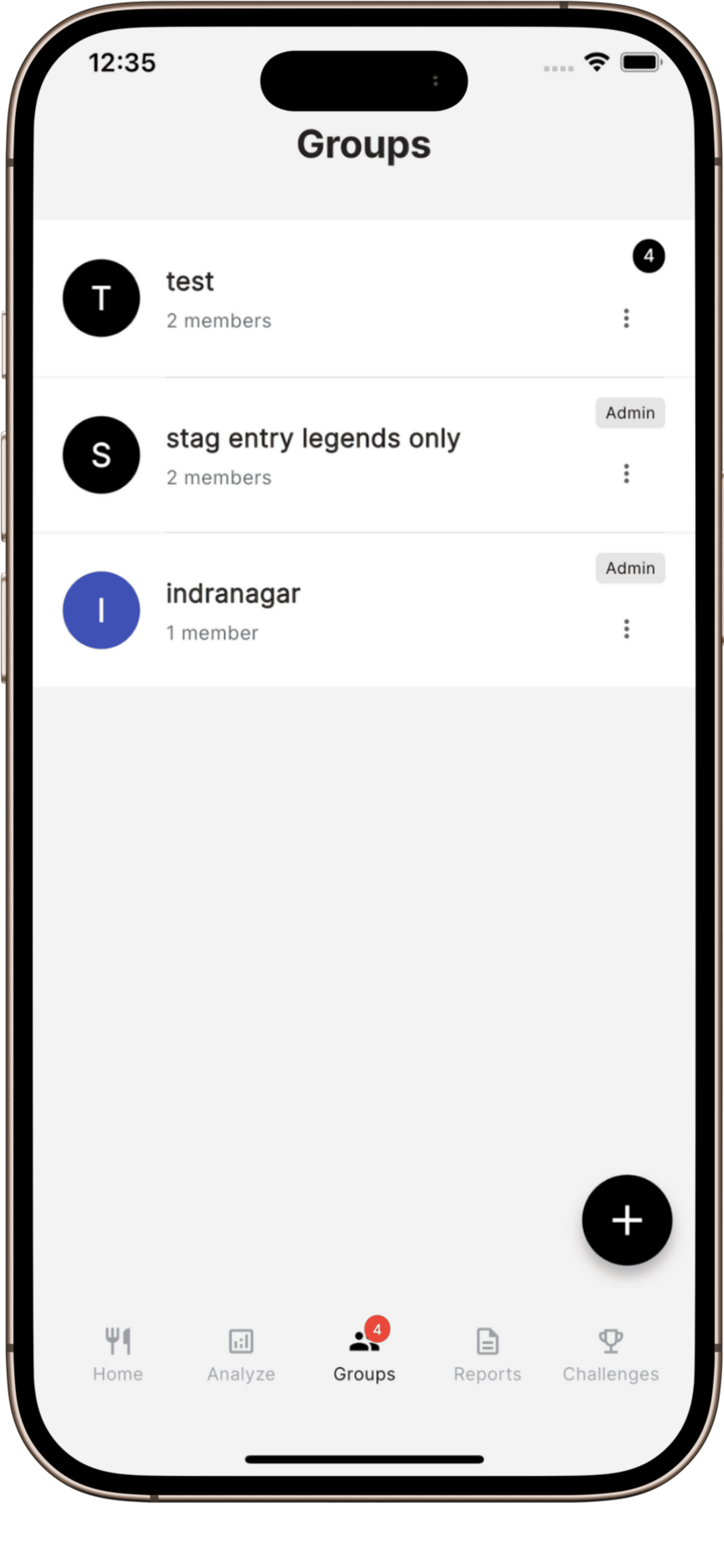 Create intimate groups with friends and family